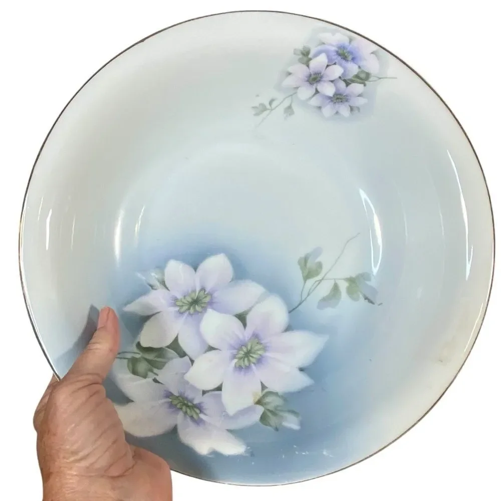 Bavaria VTG Serving Bowl Hand Painted Gold Rimmed Floral Pattern Z.S. and Co.